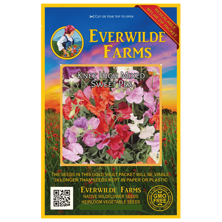 Everwilde Farms - 50 Knee High Mixed Sweet Pea Garden Flower Seeds - Gold Vault Jumbo Bulk Seed