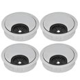 thumbnail image 1 of 4 Set Desk Cable Wire Grommet PC Computer Desk Cord Grommet Cable Hole Cover Organizers50 Brushed, 1 of 4