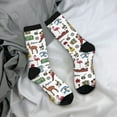thumbnail image 5 of Fuzoiu Retro Style Print Athletic Crew Socks for Men & Women,Casual Crew Socks,Above Ankle Crew Socks for Business, Casual, 5 of 6
