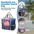 thumbnail image 3 of Bolsa de playa grande, bolsas de piscina, bolsa de playa de malla para juguetes, toallas, chanclas, bolsa de playa, 42*38*20cm, 3 of 7
