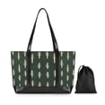 thumbnail image 7 of FORMRS Canvas Laptop Tote Bag for Women with 15.6" Computer Compartments Shoulder Handbag, Beige Plants, 7 of 7