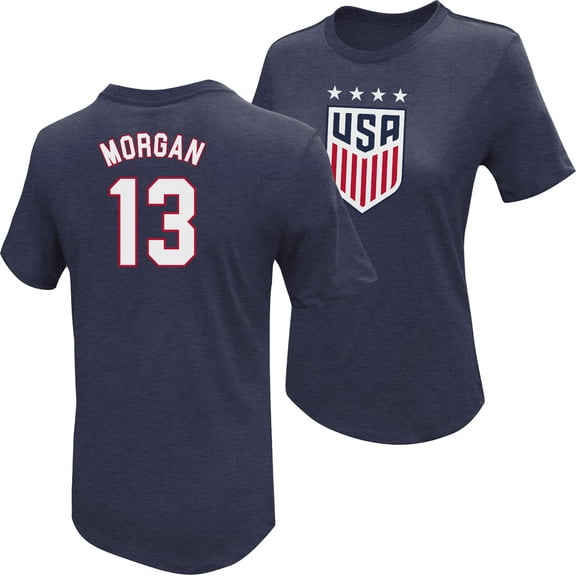 Icon Sports Unisex Alex Morgan Blue USWNT Player Name & Number T-Shirt