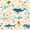 Cream Blue, variant on Manfei Cartoon Sea Shark Twin Sheets, Undersea Animal Bedding, White Blue, 3-Piece, 1 Flat Sheet, 1 Fitted Sheet and 1 Pillowcase