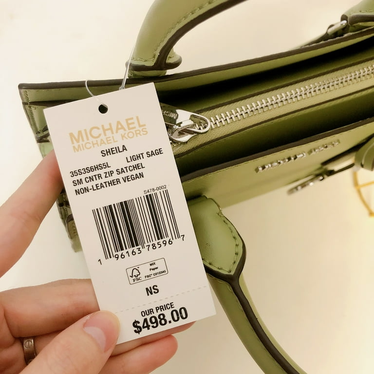 Michael Kors Sheila Small Light Sage Vegan Leather Center
