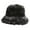 Black, variant on Bucket Hat Plush Winter Fisherman Cap Warm Windproof Faux Fur Bucket Hat for Women