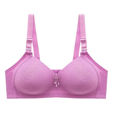 

asdoklhq Bras for Women Plus Size Clearance Women s Plus Size Bra No Steel Ring Push Up Underwear Vest-Style Sleep Bra