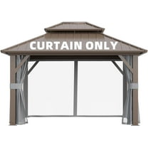 MELLCOM Gazebo Universal Replacement Privacy Netting, Outdoor 4-Panels Sidewall Netting with Zipper, Hooks and Rings Included for Garden, Backyard and Patio (Gray, for 10' x 10' Gazebo)