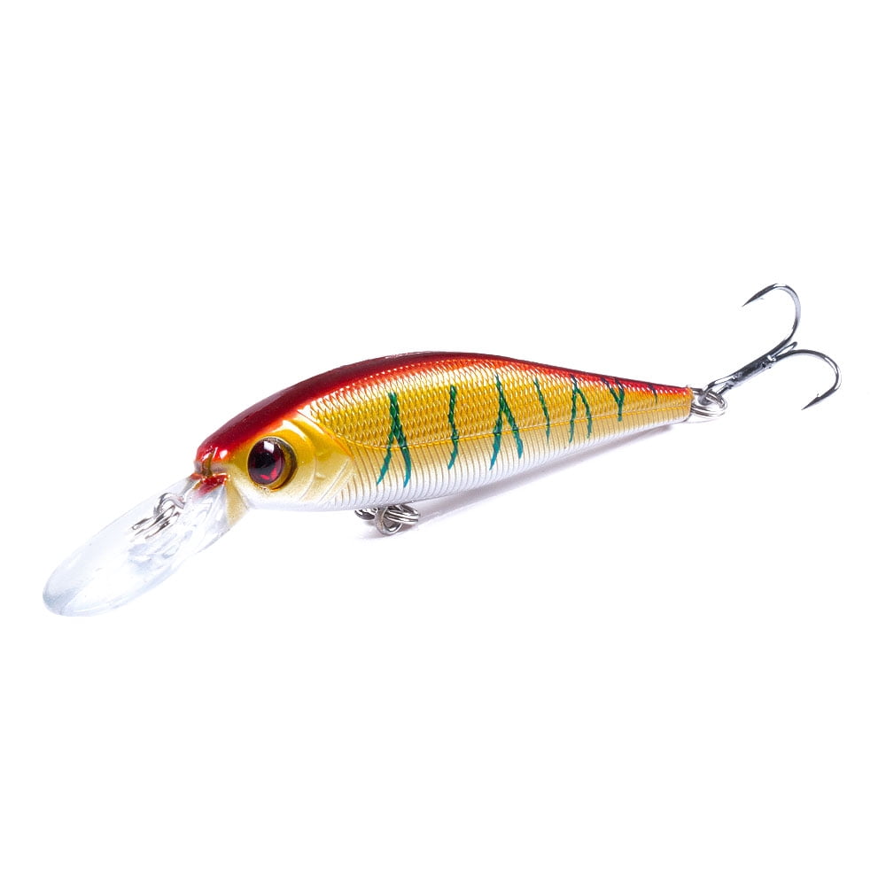 HENGJIA Minnow Bass Fishing Lures, Large Jerkbait Lure Set Hard Baits Deep Diving Crankbait for Catfish Walleye Trout Fishing Bait 10Pcs/kit