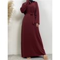 thumbnail image 5 of Modest Abaya Ramadán Turquía Kaftan ropa islámica musulmana para damas vestido Hijab bata mujer musulmana caftán marroquí Vestidos, 5 of 5