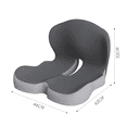 thumbnail image 7 of Memory Foam Truck Seat Cushion - L Shaped Ergonomic Design for Lower Back & Tailbone Support, Long Drive Comfort for Semi Truck, Car, Office Chair, 7 of 7