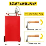 BENTISM Fuel Caddy Fuel Storage Tank 30 Gallon 2 Wheels with Manuel Pump, Red