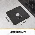 thumbnail image 5 of HITSLAM Square Shower Mat, 24" x 24" Non Slip Bath Mat for Tub, Soft PVC Loofah Bathtub Mats with Drain Holes, Quick Drying Bathroom Stall Floor Mat, Bathroom Accessories Without Suction Cup,Black, 5 of 8