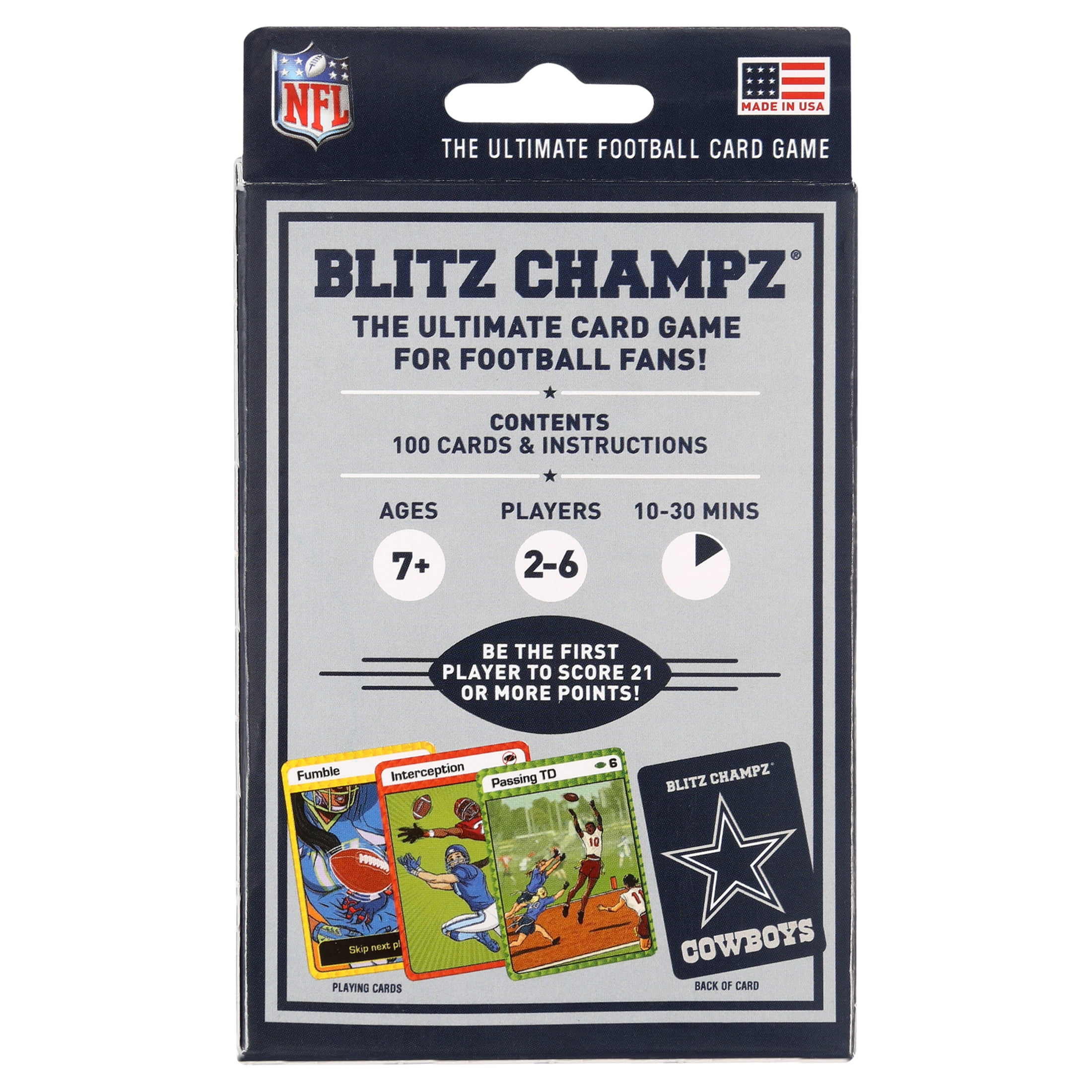 Blitz Champz Dallas Cowboys Action Card Game for Families