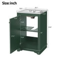 thumbnail image 6 of GZXS 20-inch Bathroom Vanity with Basin Combo, Freestanding Bath Cabinet with Soft Closing Door and Adjustable Shelf, Modern Vanity Set with Ceramic Sink (Green), 6 of 10