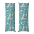 thumbnail image 1 of Balery Teal Mama Llama Funda Protectora para Almohada Corporal de Algodón Hipoalergénico con Cierre(55 x 21 pulgadas), Almohadas No Incluidas, 1 of 7