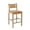 Brown - PU, variant on Guyou 26" Rattan Barstools Set of 2, Boho Solid Wood Counter Height Bar Stools, PU Upholstered Kitchen Island Chairs for Dining Room Bar, Brown
