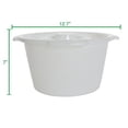 thumbnail image 2 of PCP Replacement Half Pail With Lid For Commode, White, 1.5 Gallon, 2 of 2