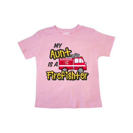 

Inktastic My Aunt is a Firefighter with Fire Truck Gift Toddler Boy or Toddler Girl T-Shirt