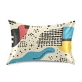 thumbnail image 7 of Yayeee Pillowcase Standard Size Set of 2 Satin Wrinkle Resistant Pillow Case, Blue Retro Print, 7 of 7