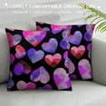thumbnail image 3 of FUMJ  Animal Theme Pillow Cover Print Purple Blue Cute Animal Paws Print Square Throw Pillow Cover for Bed or Sofa Decor Watercolor Pastel Style Decorative Cushion Cover, 3 of 5