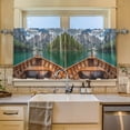 thumbnail image 2 of Yayeee Kitchen Curtains Tier Set of 2 Light Filtering 57"x24" Over Sink Window Panels, Lake, 2 of 7