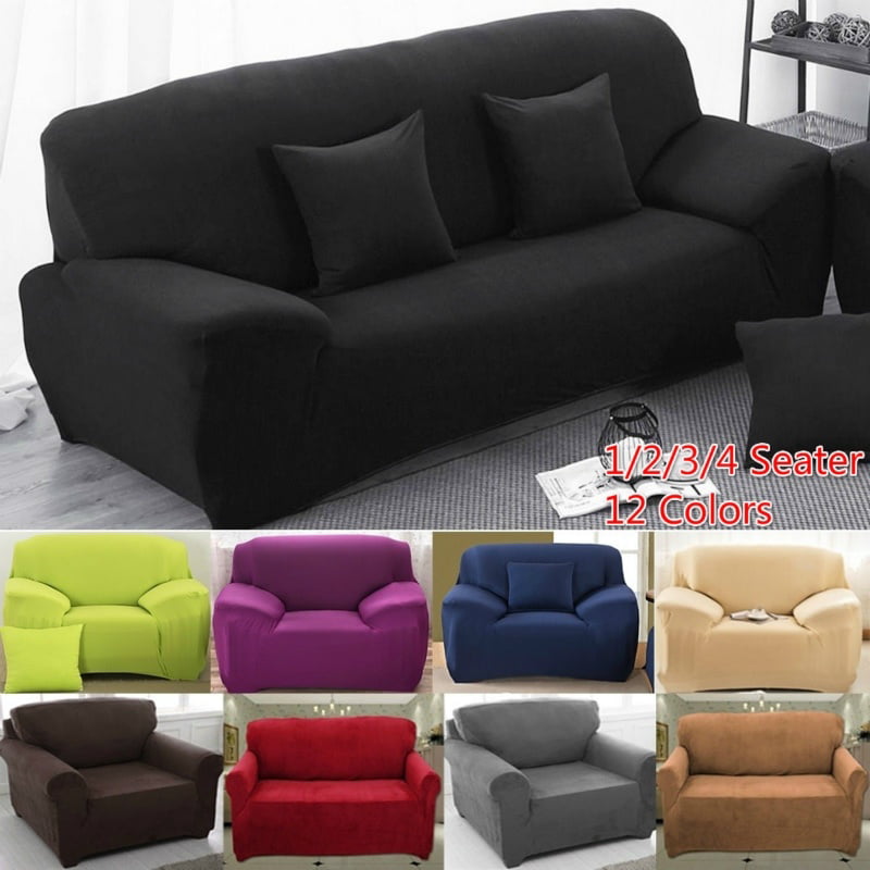 1/2/3/4 Seater Sofa Couch Slipcover Stretch Cover Elastic Fabric Protector Fit 