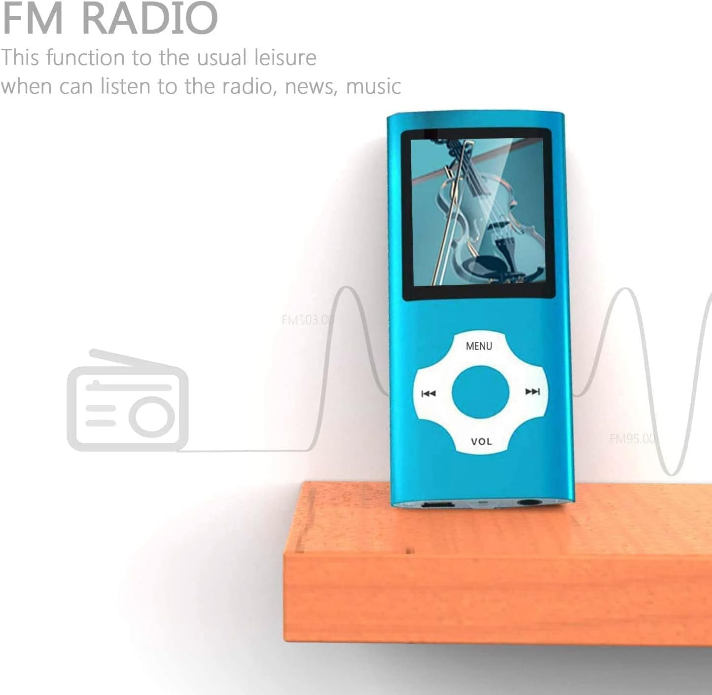 MP3 Player Music Player with 32GB Memory SD Card Slim Classic Digital LCD 1.82'' Screen Mini USB Port with FM Radio, Voice Record