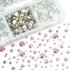 thumbnail image 4 of FloreceBien Diamantes de imitación de tamaño mixto con parte trasera plana, gemas de cristal redondas sin fijación por calor, cuentas de piedra de cristal para cara, uñas, ropa, zapatos, bolsos,, 4 of 5