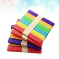thumbnail image 4 of ifundom 4 Bag Kindergarten DIY Puzzle Patchwork Materials Creative Wooden Insert Sticks Popsicle Wood Craft Stick (Colorful 114x10x2mm 50pcs), 4 of 4