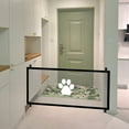 thumbnail image 3 of Portable Foldable Pet Gate, Expandable Dog Fence, Sturdy Metal Construction, Punch-Free Installation, for Doorways, Hallways, and Stairs, Indoor Use, Black, by Ihhxbz, 3 of 9