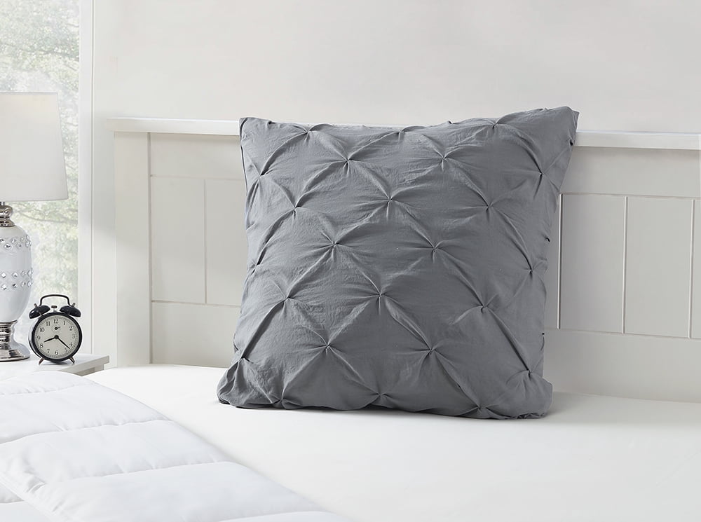 The Pillow Collection Kashi Geometric Bedding Sham Slate European/26 x 26 