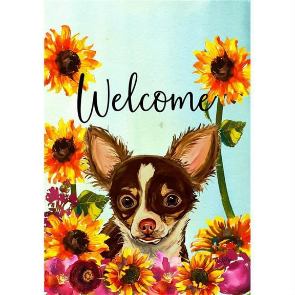 Best of Breed HH631451 Chihuahua Longhair Best of Breed HHS Welcome Garden Flag