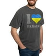thumbnail image 4 of CafePress - I Love Ukraine Native Ukrainian Flag T Shirt - Mens Comfort Colors Shirt, 4 of 5