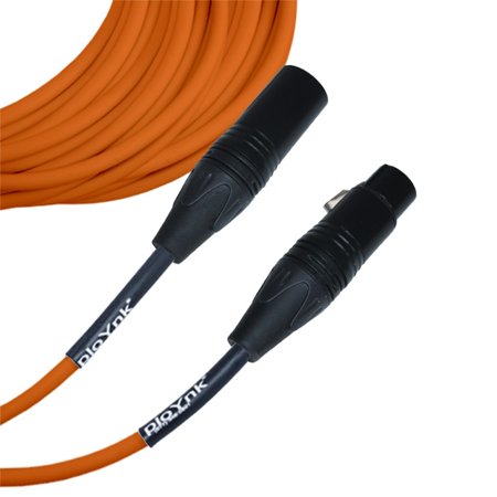 Orange Male To Female XLR Microphone Cable - 40 Ft Long
