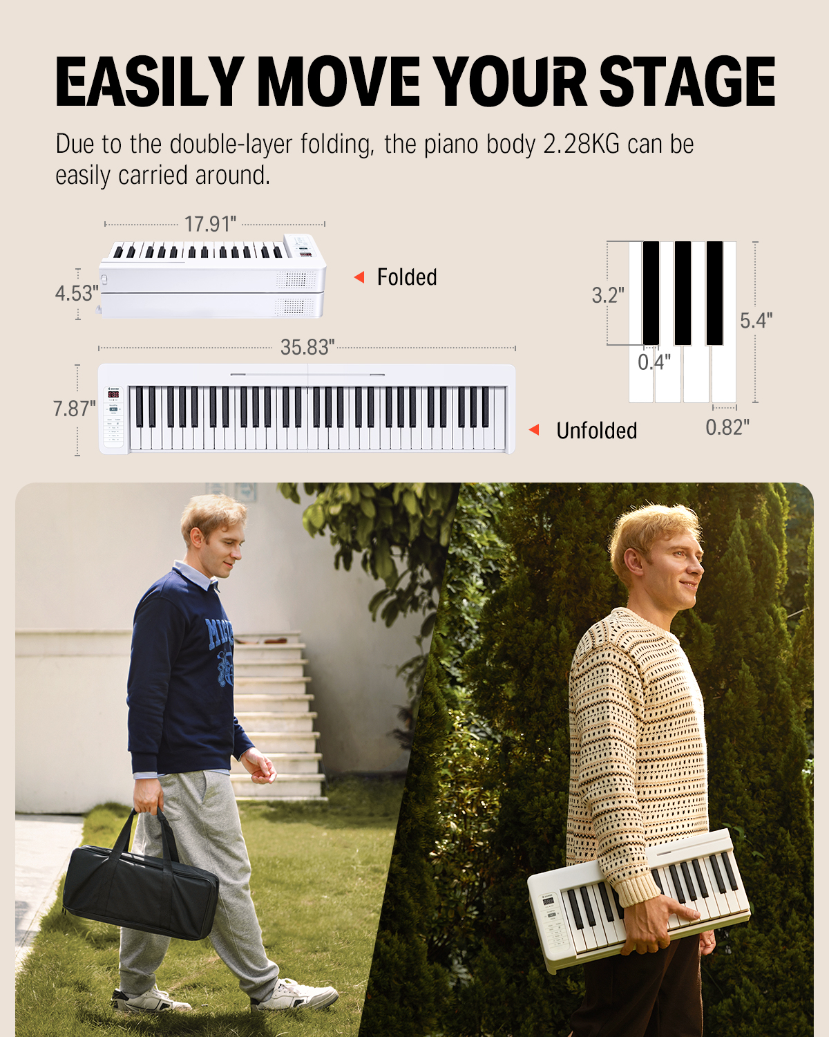 Donner DP-06 61-Key Folding Bluetooth Keyboard Piano photo 6