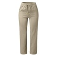 thumbnail image 3 of Fall Fashion Must Haves Trousers Casual Brown LWinter Clothing For Women, 3 of 5