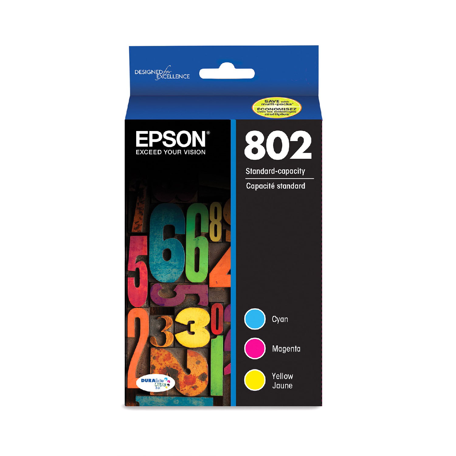 4pcs/set USA Stock Original Epson 802 Initial Ink Cartridge 