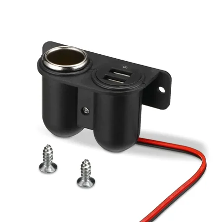 Auto Car Socket Vehicle Under dash Mount 12V 24V Charging Adapter