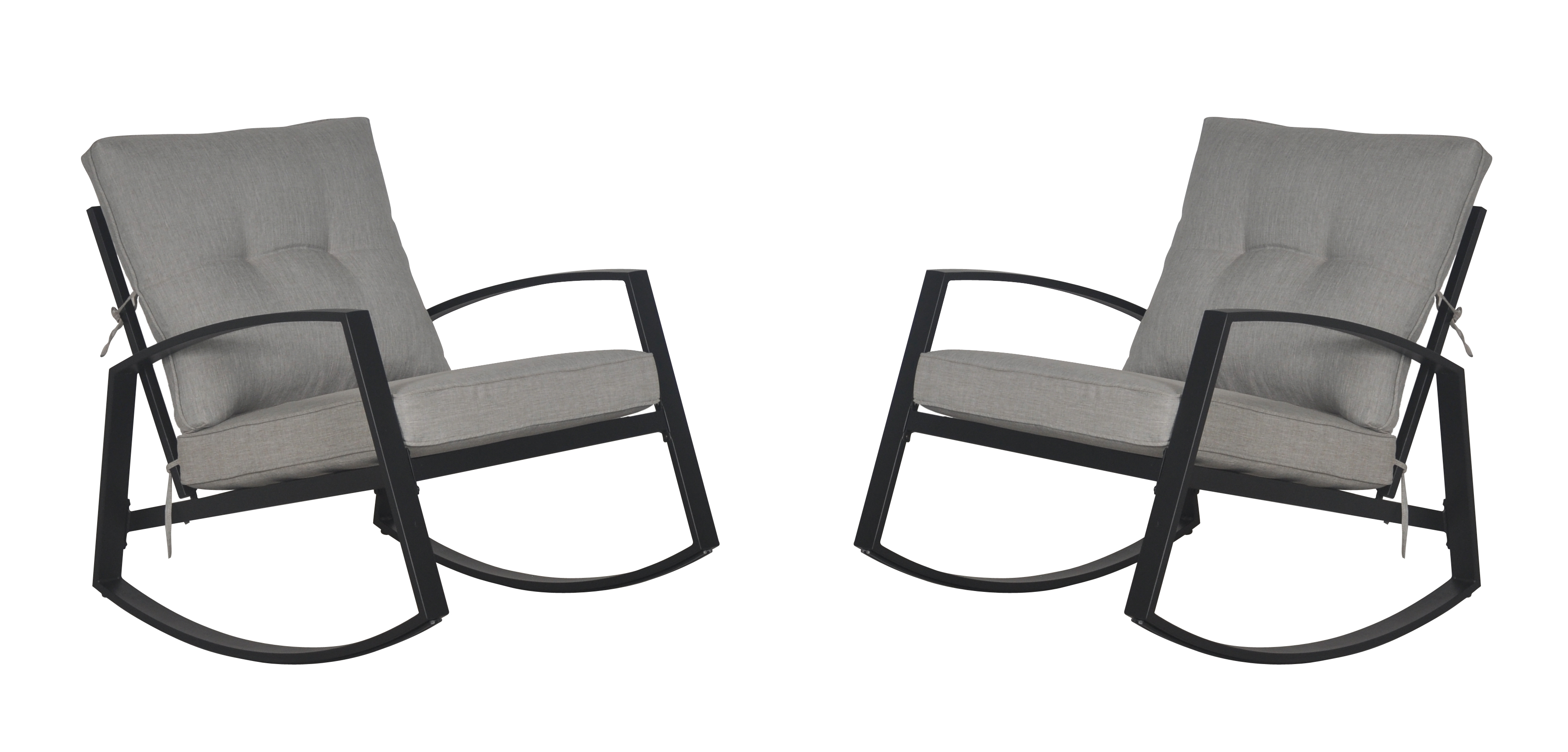 Mainstays Asher Springs 2-Piece Outdoor Furniture Patio Rocker Set -Grey - image 2 of 8