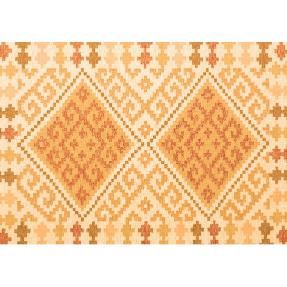 Ahgly Company Indoor Rectangle Southwestern Orange Country Area Rugs, 3' x 5'