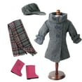 thumbnail image 3 of Sophia's - 18" Doll - Wool Coat, Hat, Plaid Scarf & Pink Boots - Gray, 3 of 5