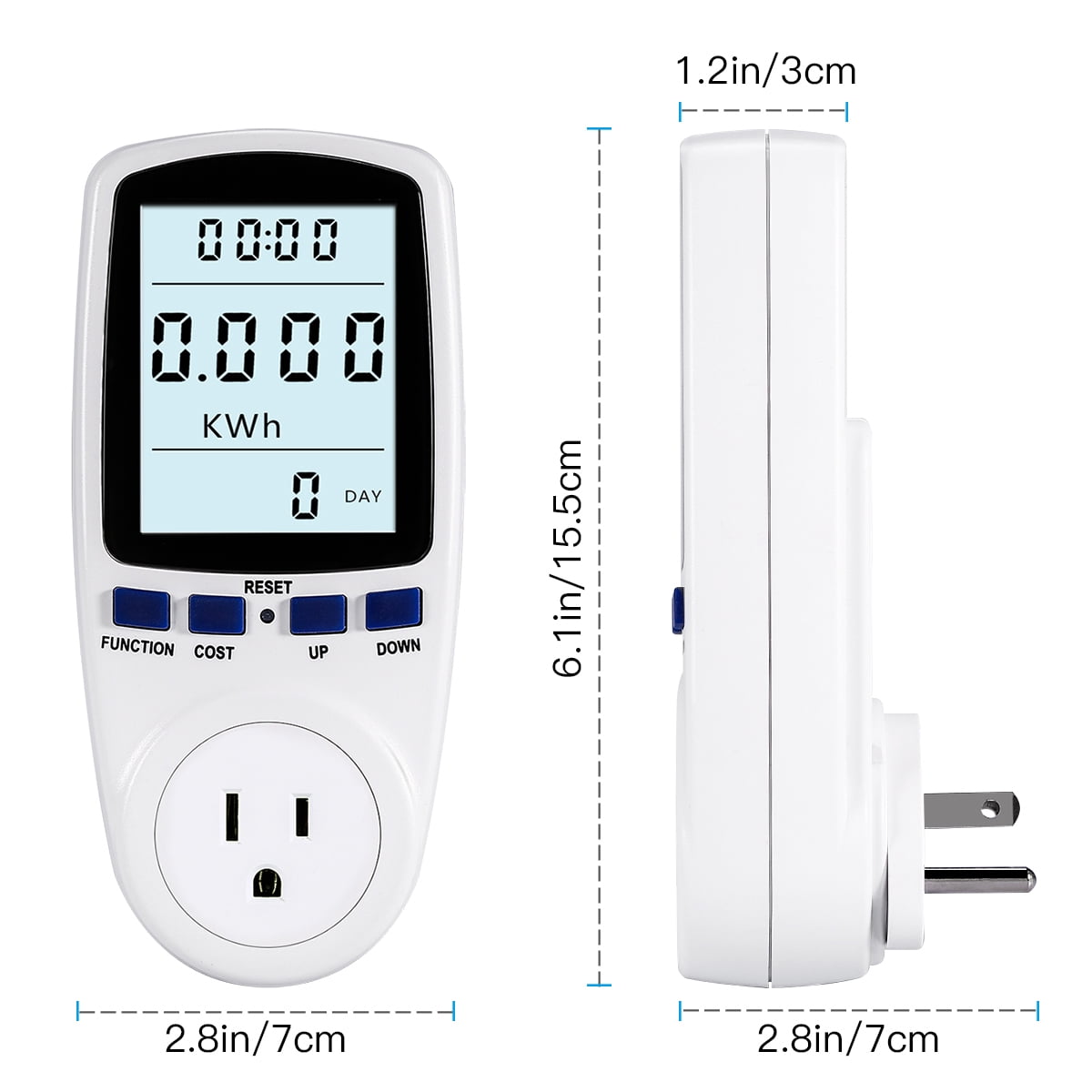 CHICIRIS power meter plug in outlet energy meter plug home energy watt