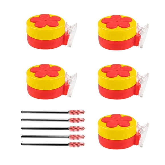 WREESH Nouveau Clip Mangeoire pour Colibris Mini Mangeoire à Main Extérieure pour Jardin Pots et Autres Décorations 5 Pcs Liquidation