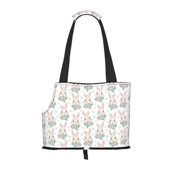 Xecao Rabbit And Flower for Cat Carrier Small Dog Handbag: The Ideal Travel Companion for Your Pet