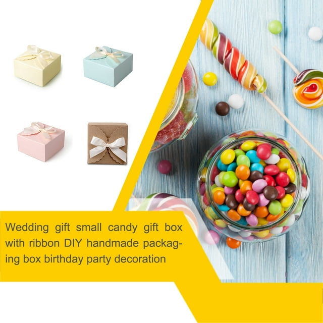 10 Pieces Engagement Gift Box Cases Portable Party Banquet Portable Single Use Present Case Party Favor Candies Biscuits Packing Boxes Blue