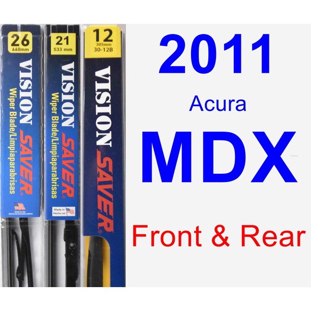 2011 Acura MDX Wiper Blade Set/Kit (Front & Rear) (3 Blades) Rear