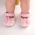 thumbnail image 6 of Yoyauz Baby Girl Mary Jane Shoes Anti Slip Rubber Sole Ballet Slippers Princess Dress Wedding Shoes Newborn Kids Shoes Toddler Shoes（0-12 Month）, 6 of 8