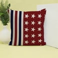 thumbnail image 3 of XIA0LE 4th of July Patriotic Decorative Throw Pillow 14x14in, Red White Blue Stripes Stars Outdoor Pillow, America Rustic Independence Day Cushion Home Decor (A), 3 of 5