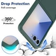 thumbnail image 4 of ELEHOLD for Samsung Galaxy Z Flip 7 2025 Case, Rugged Hard PC Soft TPU Hybrid Anti-Drop  Shockproof Non-Slip Slim Fit Case for Samsung Galaxy Z Flip 7 2025 ,Darkgreen, 4 of 6