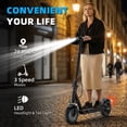 thumbnail image 3 of Adults Electric Motorized Scooter for Teens,Foldable 10" Solid Tires,Fast 19 mph,Long Range,350W Commuter E Scooter,Dual Suspension, 3 of 9